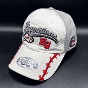 KU Jayhawks Baseball Hat 2006 Big 12 Champions Locker Room Edition Adjustable